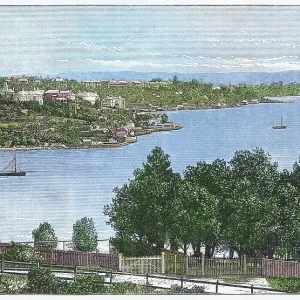 Old engraved illustration of Elizabeth Bay, Sydney Old engraved illustration of Elizabeth Bay, Sydney