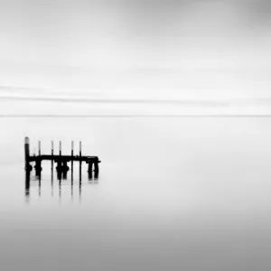 Old pier over water Old pier over water