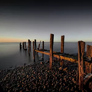 Old and rotting jetty at San Remo, Bass Coast, Victoria, Australia