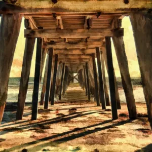 Old wooden pier Old wooden pier
