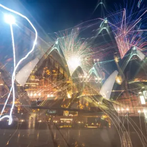 Sydney Opera House Light Painting Print
