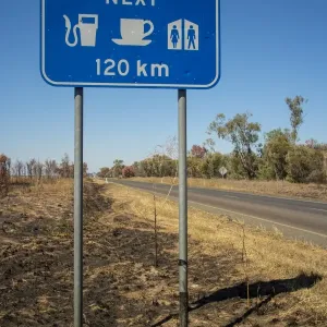 Panneau de signalisation de la route Outback.