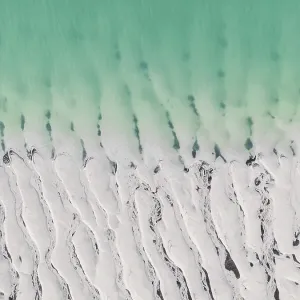 Overhead photo showing a textured sandbar in Willie Creek estuary, The Kimberley, Western Australia, Australia Overhead photo showing a textured sandbar in Willie Creek estuary, The Kimberley, Western Australia, Australia
