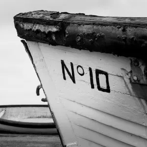 Pair of rustic rowing boats