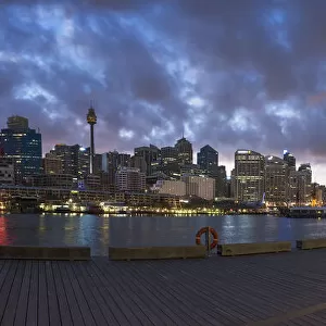 Panoramic view of Darling harbour, Sydney