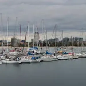 Panoramic view of St Kilda breakwater