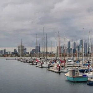 Panoramic view of St Kilda Pier Melbourne