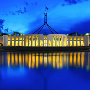 Parliament House, Canberra Blue Hour Parliament House, Canberra Blue Hour