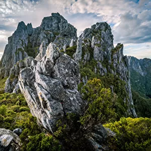 Four Peaks area in Eastern Arthur Range, Southwest Tasmania