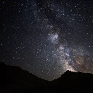 Perseids meteor shower with the Milky way