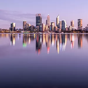Perth city at sunrise