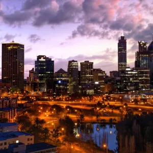 The Perth Skyline From Kings Park Lookout, Western Australia