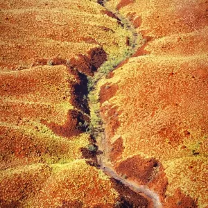 Pilbara Gorge Aerial View Print