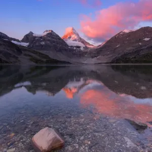 Pink sunrise at Mount Assiniboine