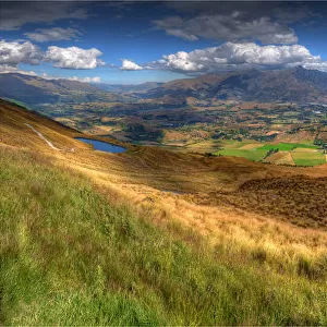 A pnaoramic view from coronet peak, near Queenstown, South Island, New Zealand