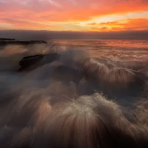 Powerful Waves crushing on a rocky beach Powerful Waves crushing on a rocky beach