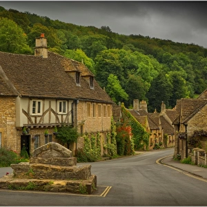 The quaint, historic and picture-book village of Castle Combe, Wiltshire, England