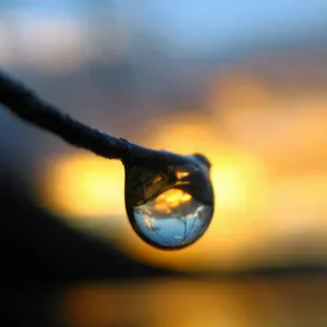 Rain Drop Sunset