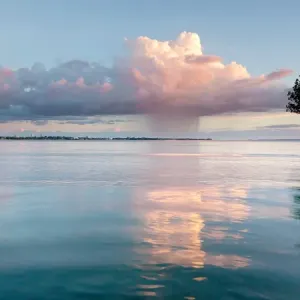 Rain passing over Darwin