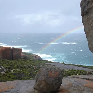 Rainbow at remarkable rocks