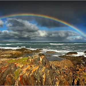 Rainbow after a storm, King Island, Bass Strait, Tasmania, Australia