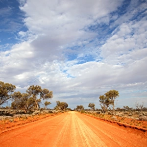 Red dirt road in outback Australia