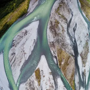 River flowing with glacier water River flowing with glacier water