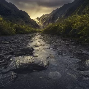 River in Franz Josef Glacier Valley, New Zealand