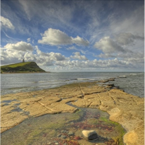 The rocky coastline of Kimmeridge bay, Jurassic coastline of Dorset, south west England