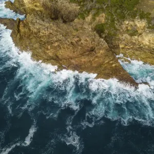 rocky outcrop into ocean