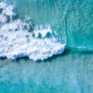 Rolling Wave Aerial Print - Australian Coastal Landscape Rolling Wave Aerial Print - Australian Coastal Landscape