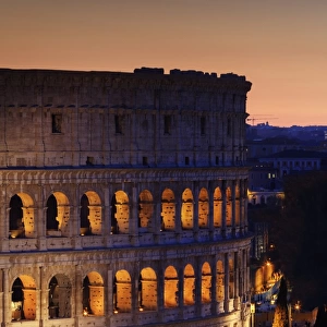 Rome, Colosseum at sunset