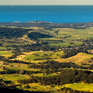 Rural landscape of New South Wales. View from Saddleback Mountain Lookout
