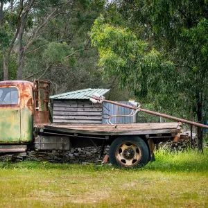 Rustic Old Farm Vehicles