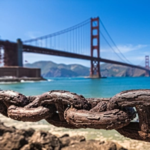 Rusty chains at Golden Gate Bridge, San Francisco