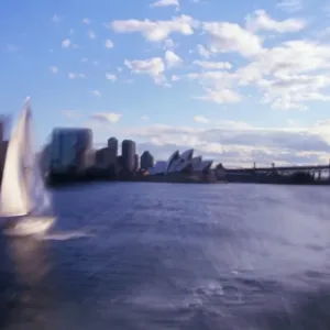 Sailboat and City View, Sydney, Australia Sailboat and City View, Sydney, Australia