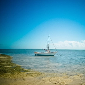 Sailboat on shore
