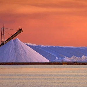 Salt Pile at Sunset