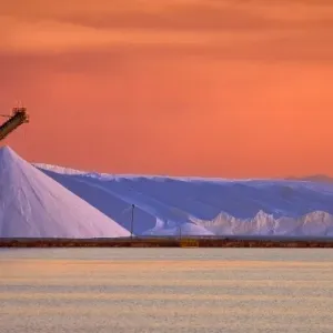 Salt Pile at Sunset Print, Dampier Salt, Port Hedland