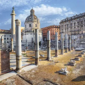 Santa Maria di Loreto & Trajans Column Rome Italy Santa Maria di Loreto & Trajans Column Rome Italy