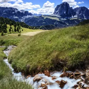 Sassolungo Mountain Print