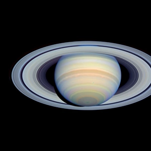Saturn with rings at widest angle to Earth
