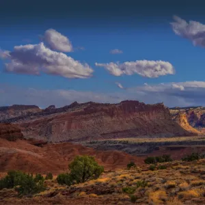 A scenic view at Capital Reef National Park in Utah, western United States