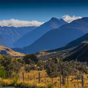 A scenic view near Arthurs pass, South Island, New Zealand