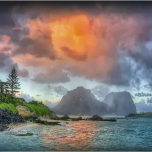 Scenically beautiful and a world heritage designated location, Lord Howe Island lies between the South Pacific ocean and the Tasman sea off the coast of New South Wales, Australia