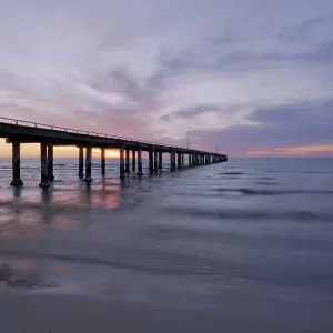Seaford Pier Print at Dusk, Mornington Peninsula