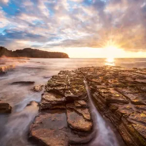 Seascape Sunrise Print, Vertical Australia