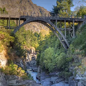 Shotover river and bridge near Queenstown, South Island, New ZealandS