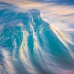 A single slow shutter photograph of a wave