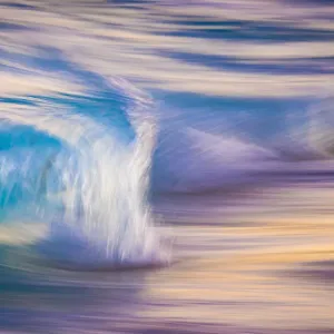 A single slow shutter photograph of a wave